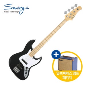[앰프 패키지] 스윙 베이스기타 재즈킹 Jazz King Black(Maplewood)