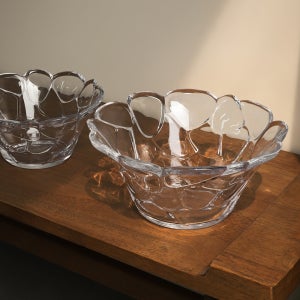 샐러드유리그릇 플라워패턴 예쁜 꽃무늬 홈카페 디저트 감성 빙수볼