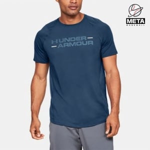 재고탈출 언더아머 반팔티 UA MK1 워드마크 티셔츠 블루 1327248-437