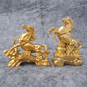 미니 황금말 장식품 성공 재물 달리는 말 조각상 돈복 재물운 행운 장식 미니어처 소품