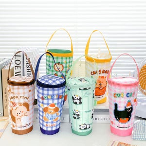 손잡이 보냉 보온 백 테이크아웃 텀블러 휴대용 가방 빨대 텀블러백 파우치