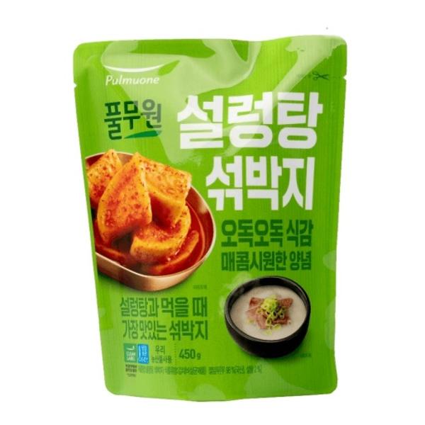 풀무원 설렁탕 섞박지 시원한김치 아삭아삭 설렁탕과함께 오독오독 450g