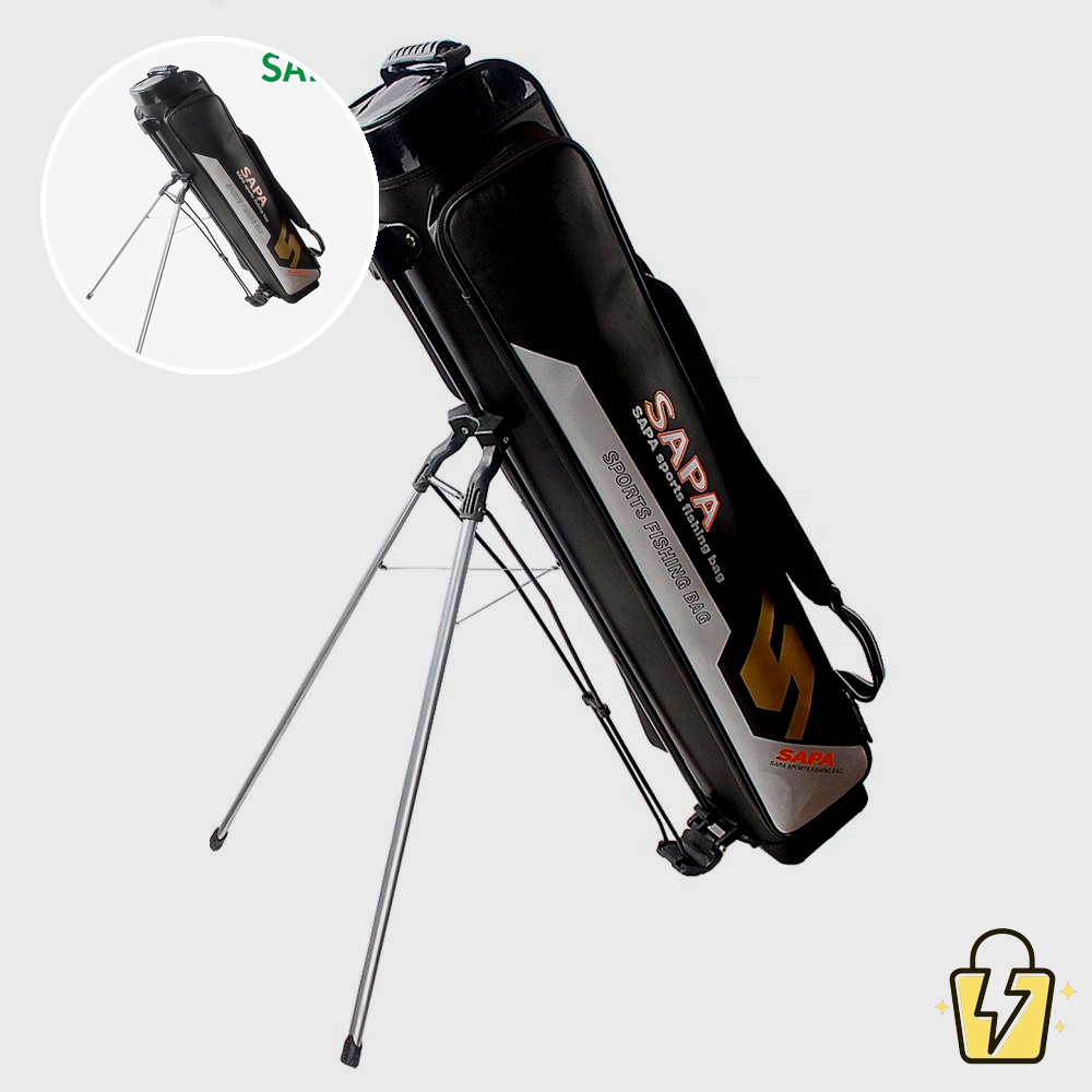 AD 4단 스탠드형 낚시가방 STB-224ZS 블랙 민물가방 민물낚시대가방