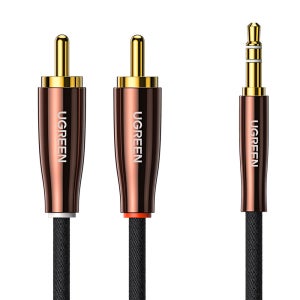 유그린 프리미엄 3.5mm 스테레오 to 2 RCA 케이블 AV170 2m, 1개