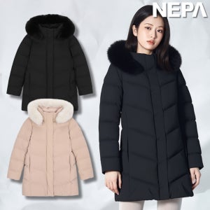 네파 역시즌 안유진 패딩 거위털 미들기장 후드퍼 발열안감 구스 파카