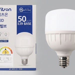 비츠온 LED 전구 T벌브 작업등 매입등 사무실 상업시설등 E39 대모갈 50W, 주광색