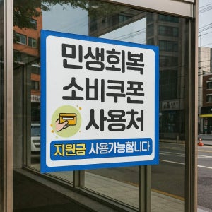 민생회복 소비쿠폰 현수막 제작 민생지원금 안내문 부착 배너 플랜카드
