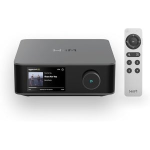 WiiM Amp Ultra 스트리밍 앰프 음성 리모컨 포함 100W 출력 ESS ES9039Q2M DAC 듀얼 TI TPA3255 RoomFit EQ & 터치스크린 HDMI AR