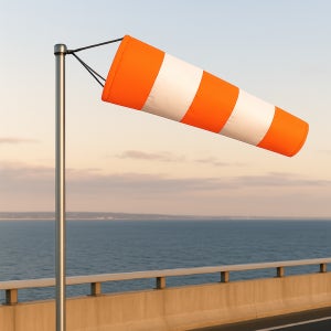 대형 풍향계 2M 교각 해변 풍향 측정계 공장 바람 풍속 측정 윈드삭 기둥 세트