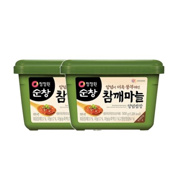청정원 참깨마늘쌈장 바비큐 쌈밥 고기 500g 2개