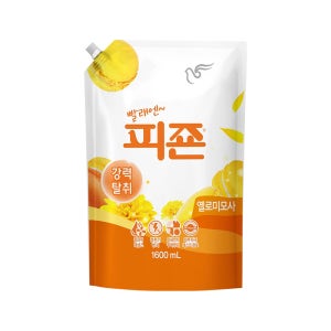 피죤 강력탈취 섬유유연제 리필 옐로미모사, 1.6L, 1개