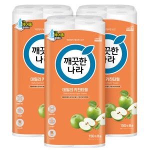 깨끗한나라 데일리 키친타올 150매 8롤 3팩