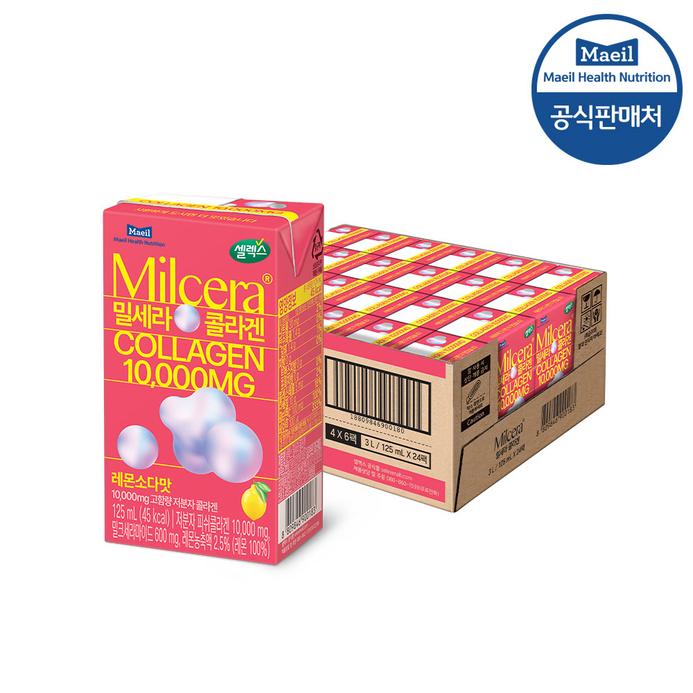 셀렉스 <b>밀크세라마이드 콜라겐 10000</b> 125ml 24팩