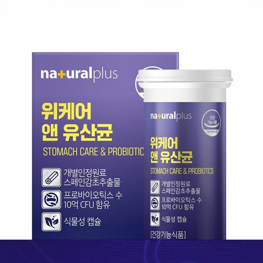 내츄럴플러스 위케어 앤 유산균 뚱보 <b>장</b> 유산균 방귀자주 장축 30캡슐, 1개