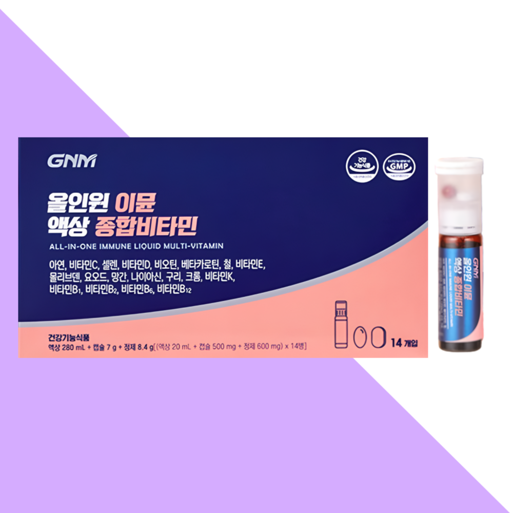 GNM 올인원 이뮨 액상비타민 종합 이문 샷 14개입X1박스