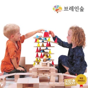 공간구성 사고력연결 원목 도시만들기 블럭세트 나무블럭 교구