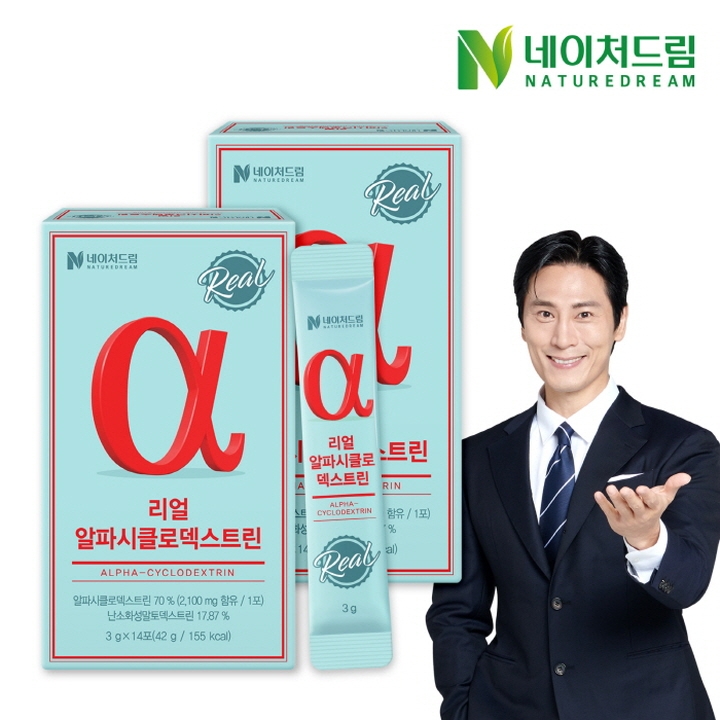 네이처<b>드림</b> 리얼 알파시클로덱스트린 3g x 14포 2박스 / 알파CD 제로파우더