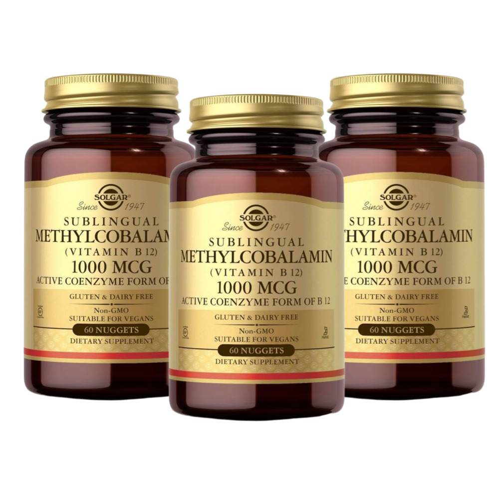 솔가 <b>메틸</b>코발라민 비타민<b>B12</b> 1000MCG 60정, 3개