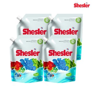 [홈쇼핑 동일상품] 쉬슬러 퍼펙트클린 액체세제 에이프릴 리필 2.1L 4개/대용량 세탁세제