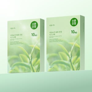 식물나라 어린녹차 촉촉 진정 마스크팩 10매, 2개