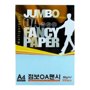두성 점보OA 팬시페이퍼 A4 80g 500매 대용량 색지 복사용지 P55 연옥색