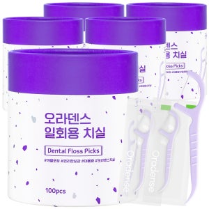 오라덴스 개별포장 일회용 치실 Y형, 100개입, 5개