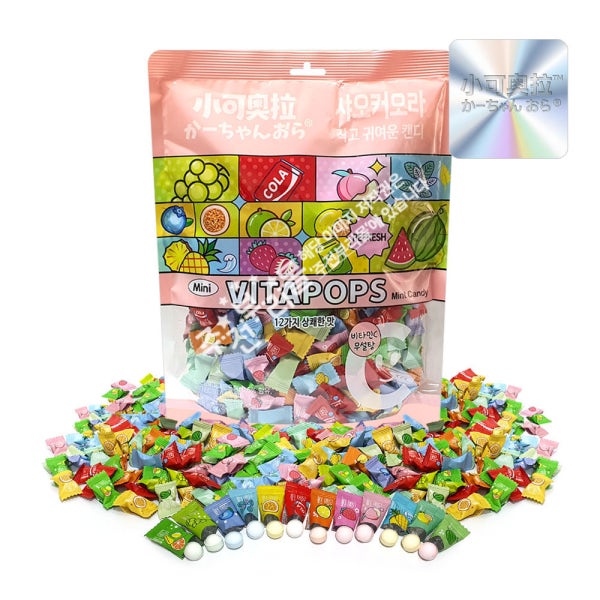 샤오커오라 비타팝스 무설탕 비타민C 민트캔디 (500g/대) x 1봉 사탕