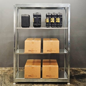 아연랙 실버랙 4단 철제선반 조립식 무볼트앵글 경량랙 수납선반