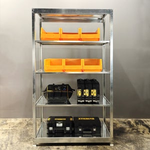 아연랙 실버랙 5단 철제선반 조립식 무볼트앵글 경량랙 수납선반