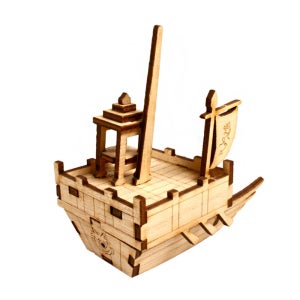 영공방 목공 DIY 직접 만드는 쉬운 조립 키트 아기 판옥선 모형 소품 만들기 장난감