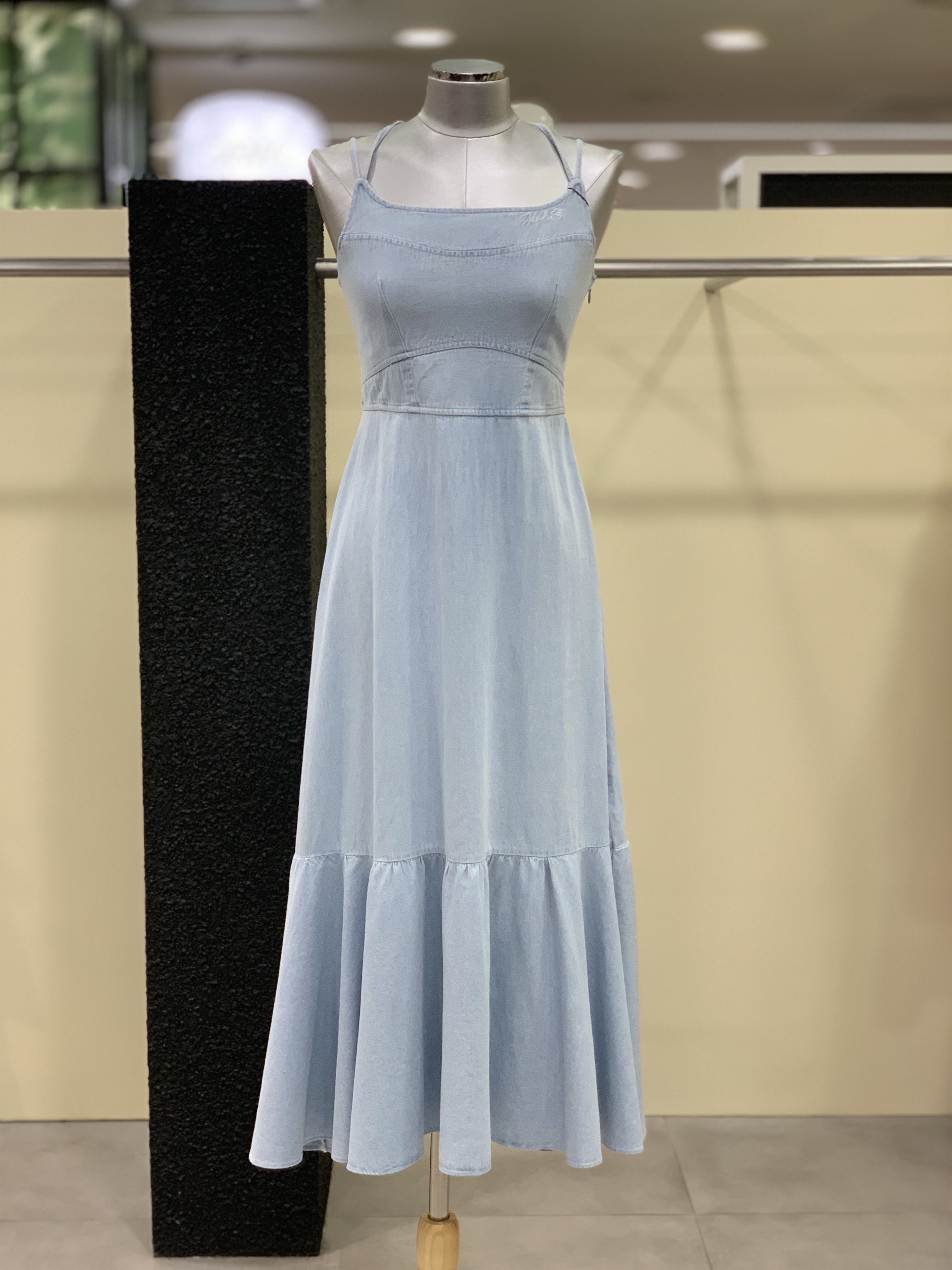 에고이스트 뷔스티에 데님 슬림 원피스 ER2JO601