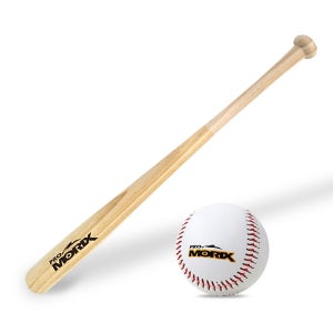 프로모릭스 나무 야구방망이 28인치(약 70cm)+야구공 세트 어린이 초등학생 배트