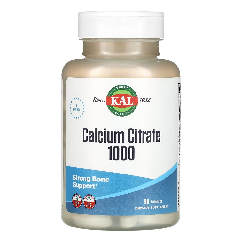 KAL 칼 <b>칼슘 시트레이트 1000</b> 90타블렛