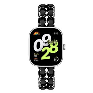 샤오미 레드미 워치 4 호환 레더 체인 스틸 스트랩