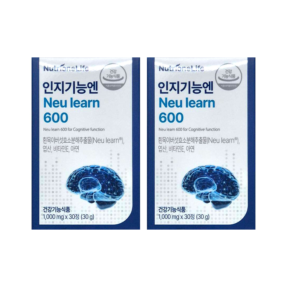 뉴트리원 인지기능엔 뉴런 Neulearn 600 1000mg 30정 2개