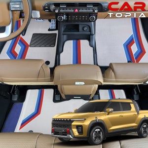 KGM 무쏘 EV 1열+2열+트렁크 라인 디자인 매트 풀세트 카매트