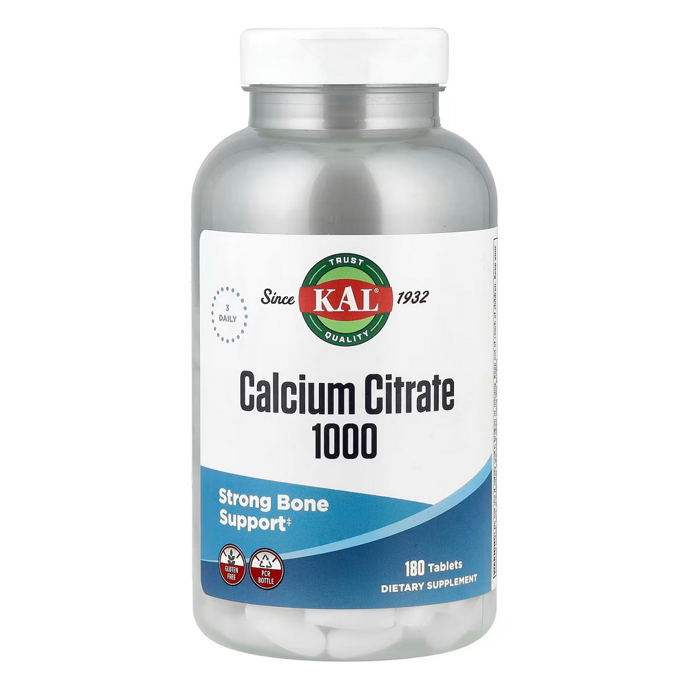 KAL 칼 <b>칼슘 시트레이트 1000</b> 180타블렛