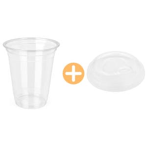 350ml 12온스 92파이 테이크아웃컵 투명컵 아이스컵 튜브형 리드 세트 1000개