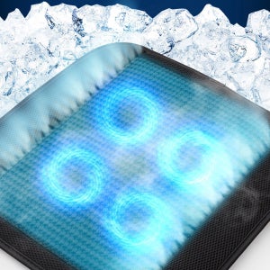 USB 4팬 쿨링방석 메쉬 냉감 방석 시원한 기능성 의자패드