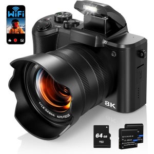 8K 고화질 촬영 카메라 88MP WiFi 블랙 디지털카메라 블랙