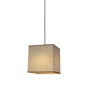 ZIPIA 패브릭 바 조명 샹들리에 레스토랑 거실 장식 LED 배경 갈색튜브(15x30cm)