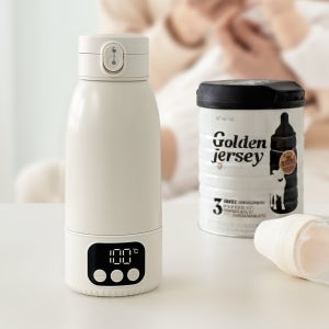 100도 휴대용 분유포트 무선 가열 텀블러 500ml 전기포트 온도조절 아기 분유 보온병