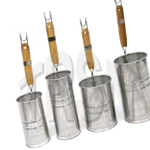 트렌드스냅 컵모양 소면 뜰채 주방 나무핸들