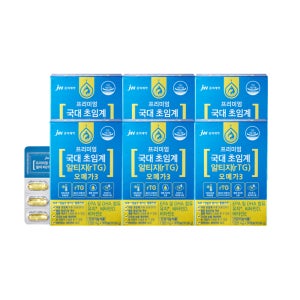 JW중외제약 국대 초임계 알티지 rTG 오메가3 1022mg 30캡슐, 6개