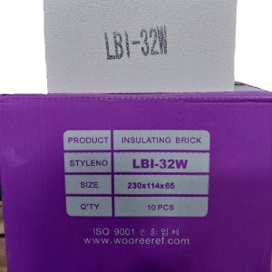 우리내화 내화단열벽돌 LBI-32W STD 1600도 10장 1박스