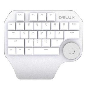 Delux T11 디자이너키보드 키패드 포토샵 그래픽 디자인 일러스트 단축키패드 A.실버그레이(리딩에디션) 흰색샤프트 아니요