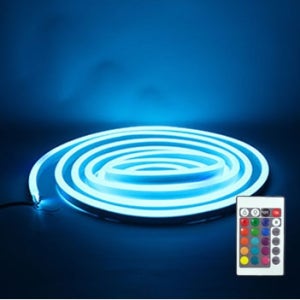 퍼스트 24V LED RGB 네온플렉스 5M 전면발광 줄조명 리모콘