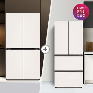 LG 디오스 오브제컬렉션 매직스페이스 냉장고 + LG 디오스 김치톡톡 (T876MEE111 + Z408MEEF23)