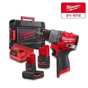 밀워키 M12 FPD2-5252X 2.5/5.0Ah 배터리2개 충전해머드릴