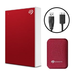 씨게이트 외장하드 OneTouch 데이터복구 외장HDD 1TB, 레드